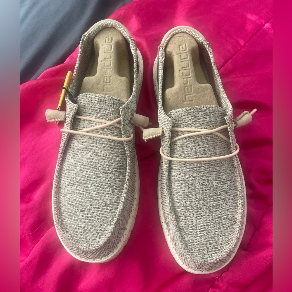 Brand new never worn gray hey dude shoes size 11
